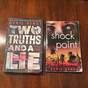 April Henry’s first young adult mystery book, Shock Point, and one of her latest